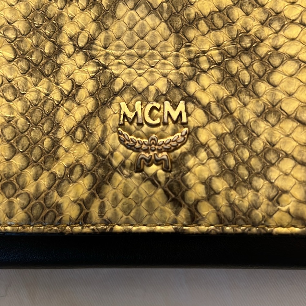 Authentic Mcm Python Soft Leather Shoulder/Clutch… - image 2